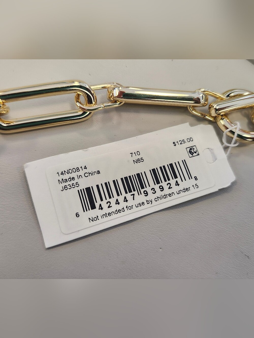NWT Ralph Lauren Gold-Tone Large Link Collar Necklace - Picture 2 of 3